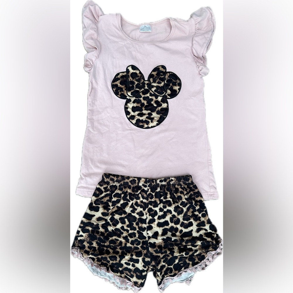 Disney Minnie Mouse Pink Leopard Set